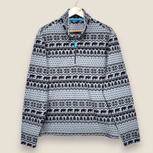 Chubbies Snowflake All Over Print Fleece Pullover Men Medium Gray Black Winter